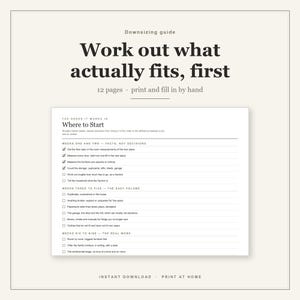 Downsizing Guide Printable | Will It Fit, the Duplicates Sweep and the Sentimental Triage | The Family Furniture and a Six-Month Box