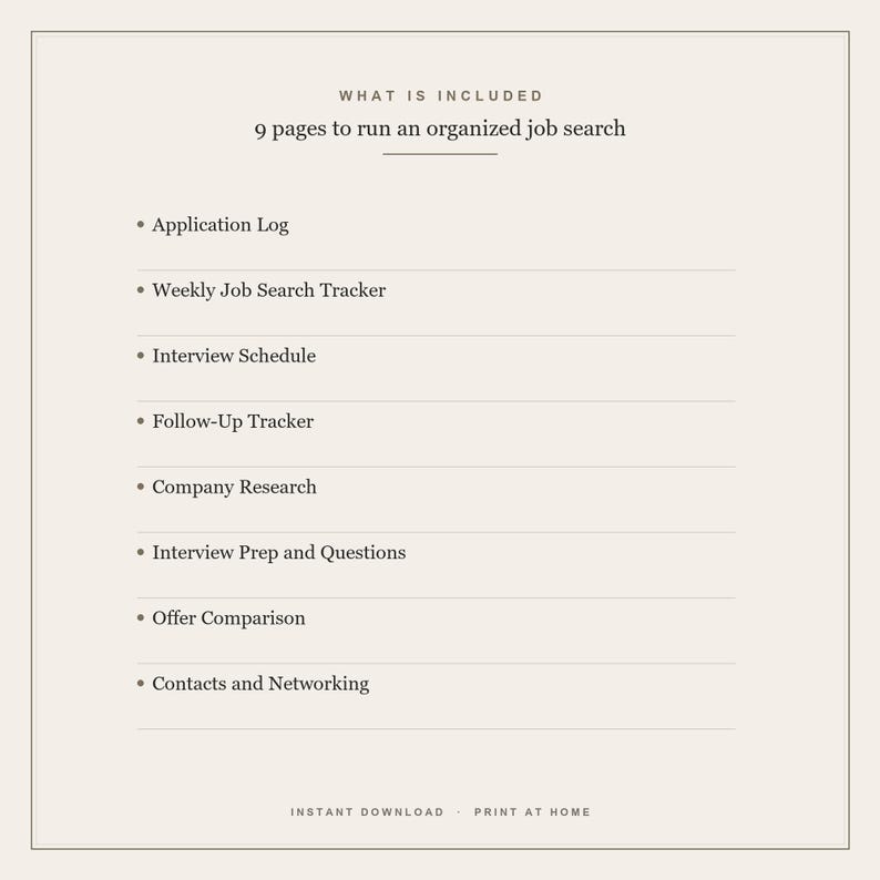 Drukowany moduł śledzenia aplikacji o pracę | Moduł śledzenia wyszukiwania ofert pracy i rozmów kwalifikacyjnych | Dziennik aplikacji z informacjami o dalszym działaniu, porównaniem ofert i kontaktami zdjęcie 2