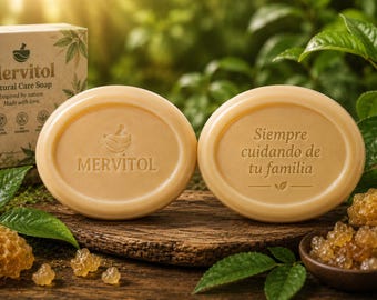 Mervitol Natural Artisan Bar Soap, Gentle Daily Cleansing, Family Skin Care