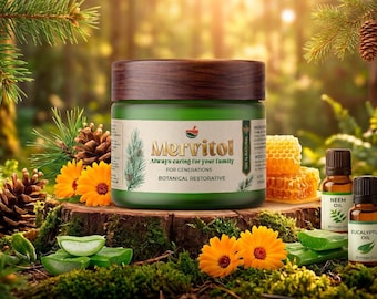 Mervitol Natural Skincare Cream – Diepe hydratatie, voedende botanische vochtinbrengende crème