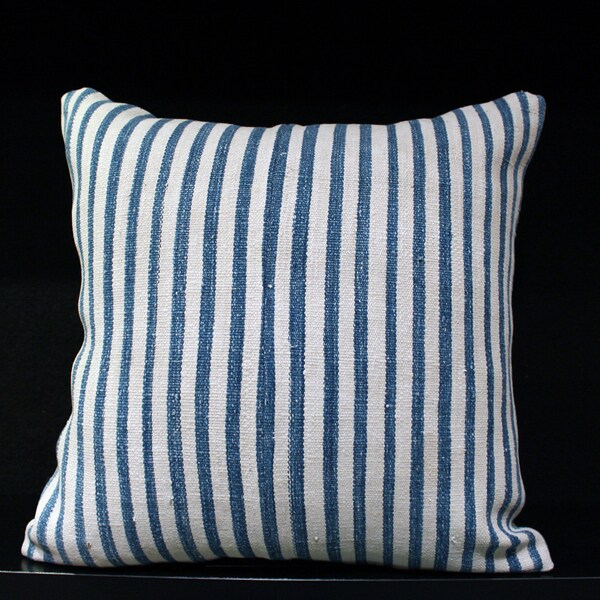 18 X 18 Decorative Pillow Accent Pillow Throw Pillow Kilim Indigo Cotton Pillow Cover Blue White - 05705-209-1,3