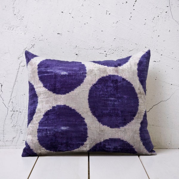 15 x 18 Decorative Pillow Accent Pillow Throw Pillow Ikat Pillow Cover Silk Pillow Velvet Ikat Cushion - 02127-79