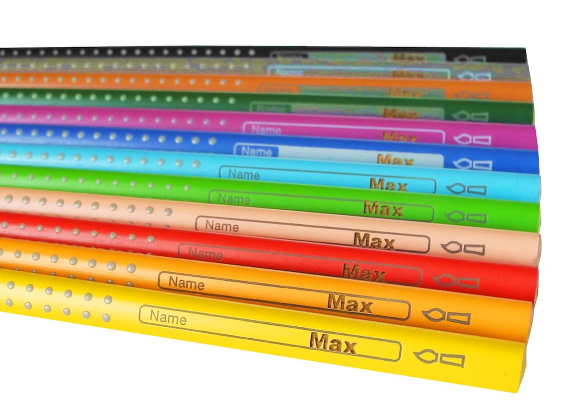 12 Faber-Castell Colour Grip Mit Namen Graviert Bild 1