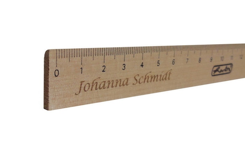 Holzlineal 30cm mit Namen graviert afbeelding 1