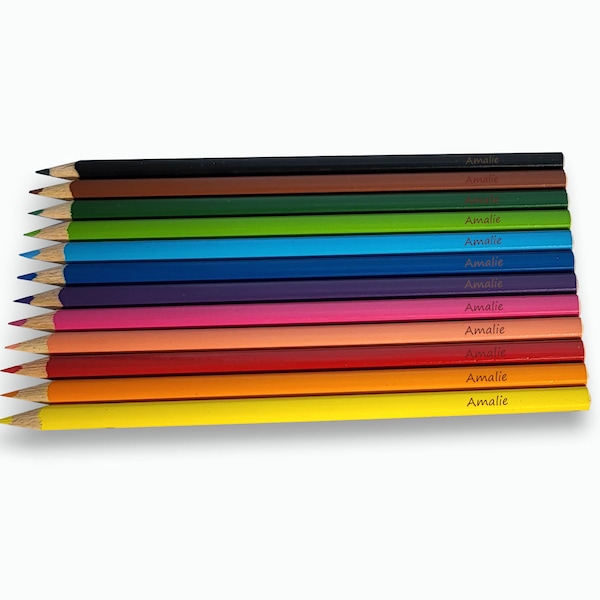 12 Faber-Castell mit Namen graviert