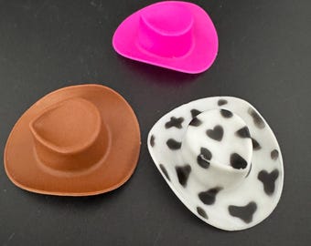 Miniature Cowboy Hat Cake Topper - Western Dollhouse Hats