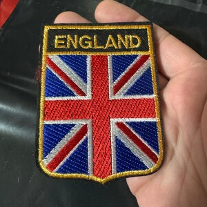 Large Union Jack England Patch, Red White Blue Embroidery (6.5 x 9 cm)