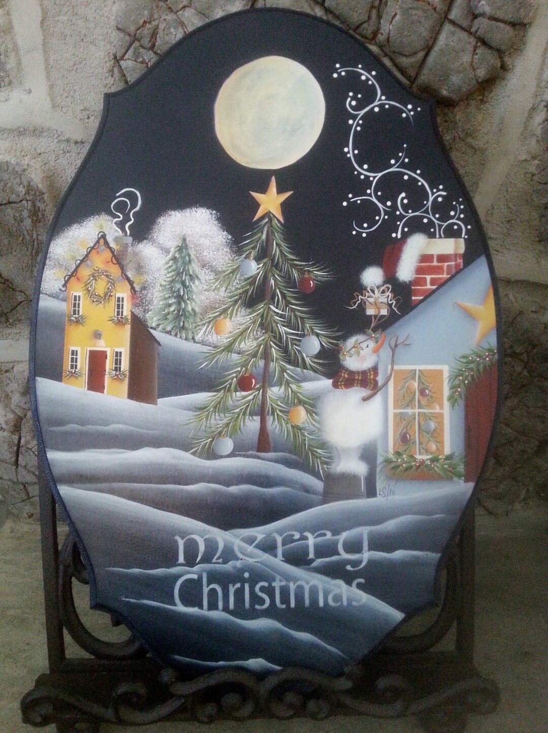 Christmas Magic Snowman Santa Christmas Holiday Winter Tole Painting Pattern Epattern Digital Download - Etsy