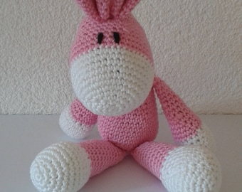 Crochet animal donkey (cuddly toy)