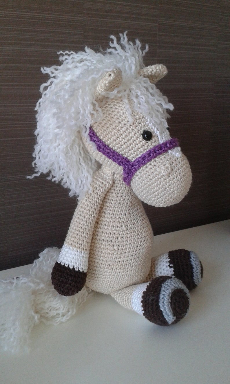 Poney / cheval animal en peluche image 2