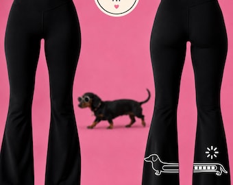 Divertidos pantalones de perro salchicha, regalo para amantes de los perros, leggings deportivos para mamás de perros salchicha, pantalones de yoga de cintura alta, regalos originales, regalos divertidos personalizados para mascotas