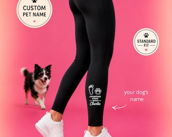 ペットの名前入りカスタムパンツ – 犬好きのためのフレアフィットアクティブウェア