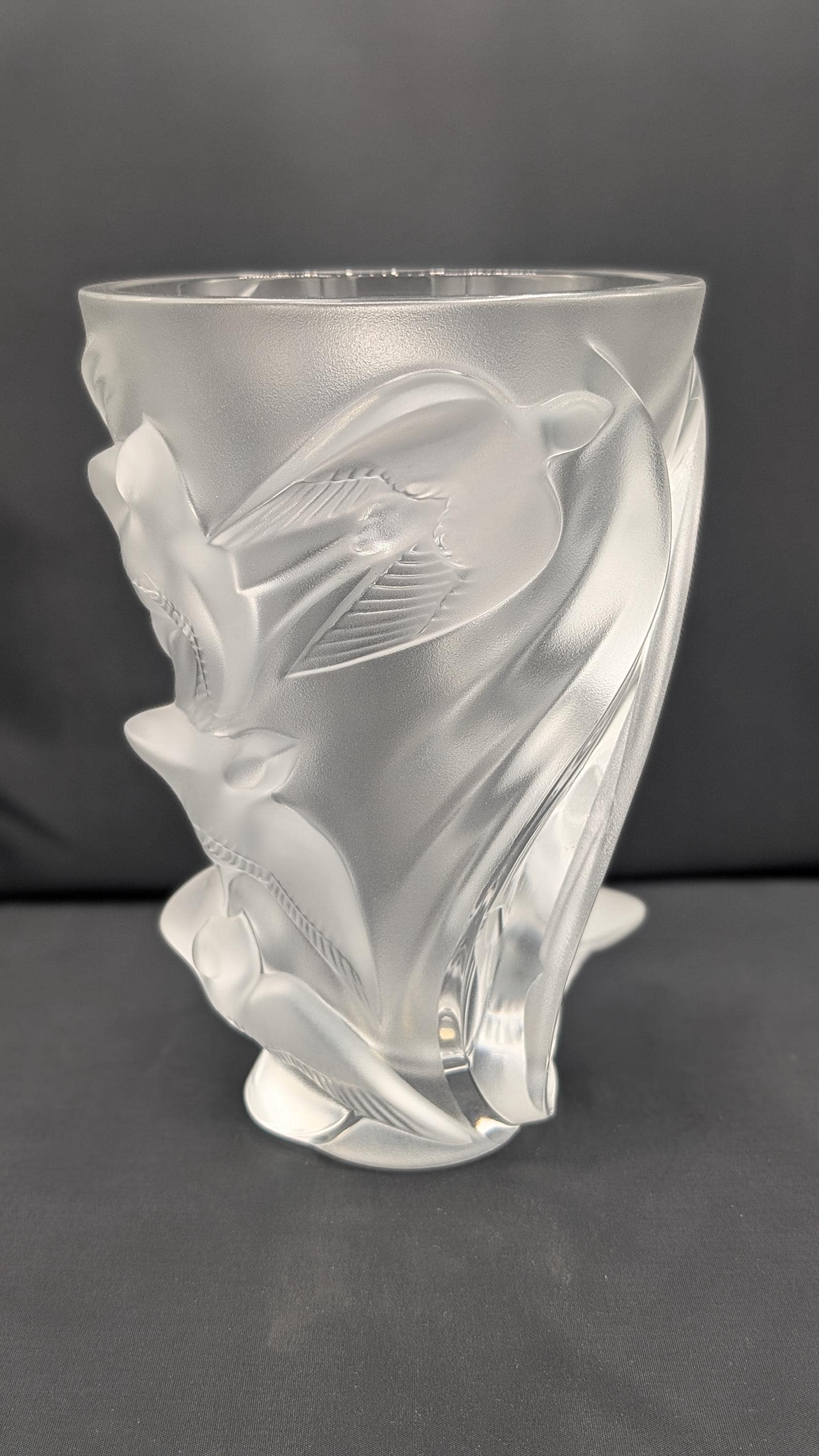 Lalique Crystal Vase - Etsy