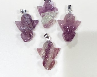 Crystal Baby Angel Anhänger Halskette |Lot von 4 Anhängern| Fluorit