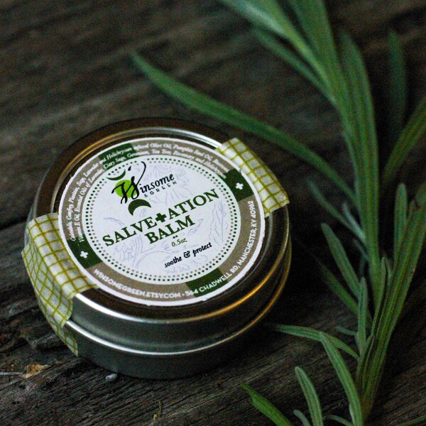 Natural All Purpose Skin Salve / Skin Rescue / Salvation Balm Camping, Hiking, Cabin, Outdoor, summer woodland forest rustic