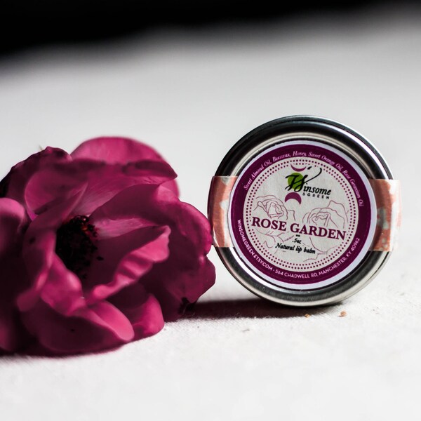 Rose Lip Balm - Herbal Aromatherapy Salve chapped lips salve balm lip butter essential oils all natural