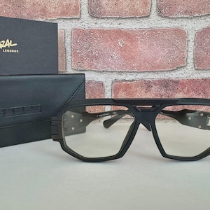 Vintage CAZAL Mod 675  Clear Lens Glasses, Full Matt Black Frame Unisex Eyewear, Best Gift Wife, Halloween gift