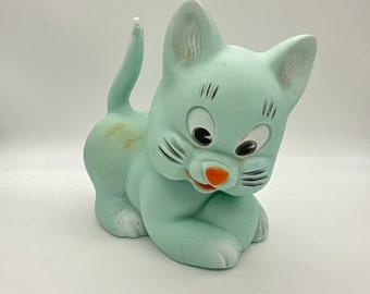 Vintage rubber toy cat still squeaks