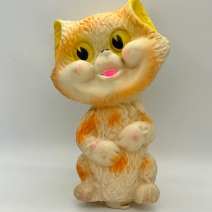 Vintage rubber squeak toy cat