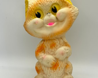 Vintage rubber squeak toy cat