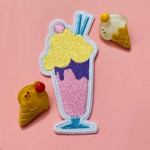 Milkshake fan club embroidered patch