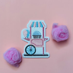 Zuckerwatte Cart Aufnäher