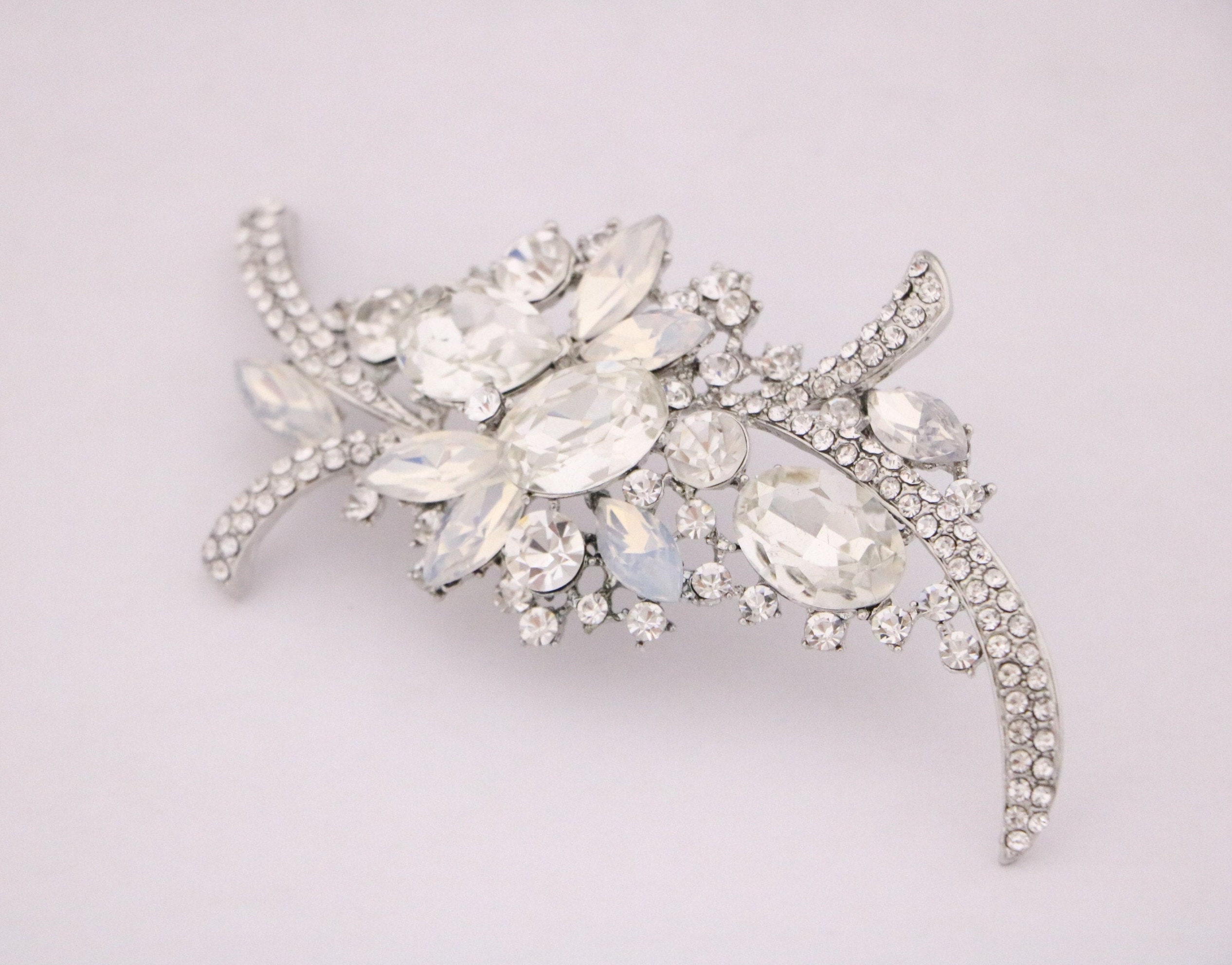 Broche Vintage Dôme Strass Pour Cérémonie/mariage - Excellent état, Sublime !