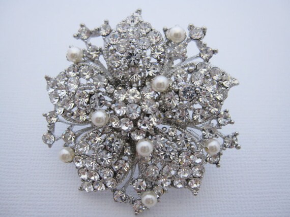 Silver clearance wedding brooch