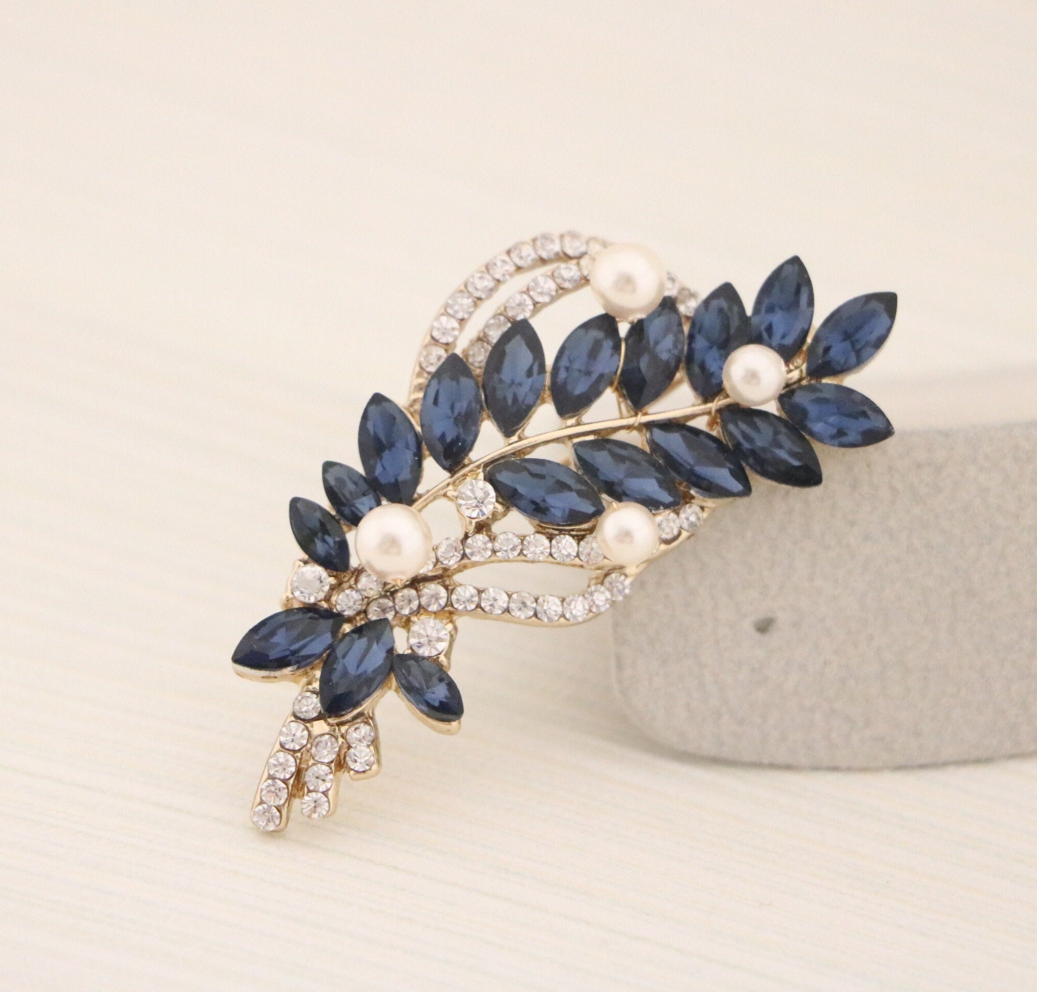 Vintage Eternel Pairs Hair Clips Mix Blur Rhinestones vintage_art_deco_style_rhinest  main image 2