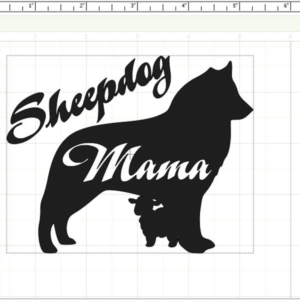 Sheepdog Mama Decal