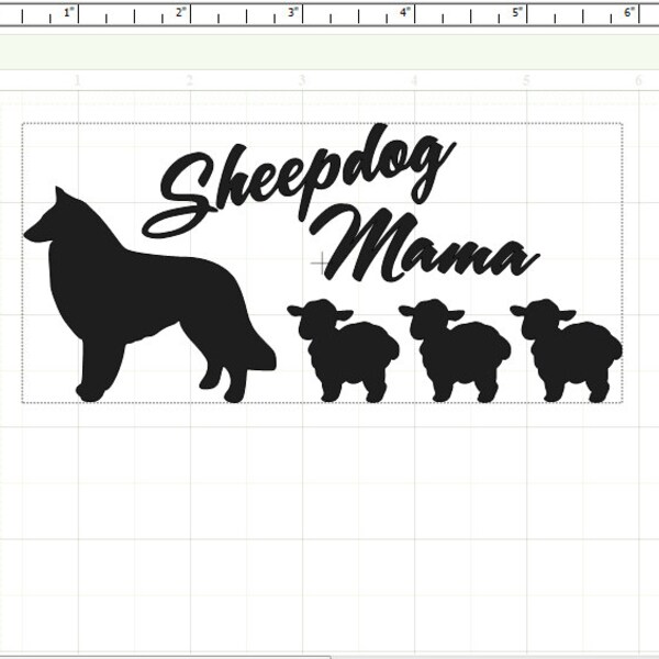 Sheepdog Mama Decal