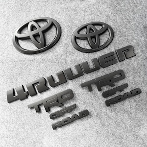 Toyota 4Runner TRD Off Road Emblem Set, Matte Black Overlay Badges