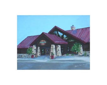 Leinie Lodge - Leinenkugel's Leinie Lodge - Chippewa Falls, Wisconsin - Print made from original painting  2017 approx 5x7" on 8x10 paper