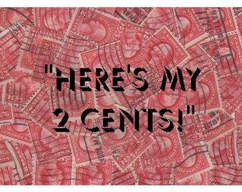 Here's my 2 Cents" postcards - designed by Julie Miscera  Great to use on Postcrossing!