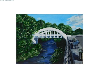 Rainbow Bridge - print of original painting by Julie Miscera c2017