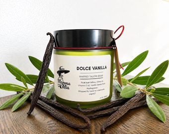Dolce Vanilla Whipped Tallow Balm | Real Vanilla Bean Moisturizer (4 oz)