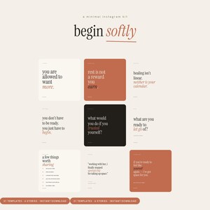 Instagram Templates for Life & Mindset Coaches | Editable Canva Posts, Stories | Aesthetic minimal