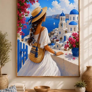 Cross Stitch Pattern / Claire en Grecia / Pdf Pattern / Instant download / Patrón de punto de cruz