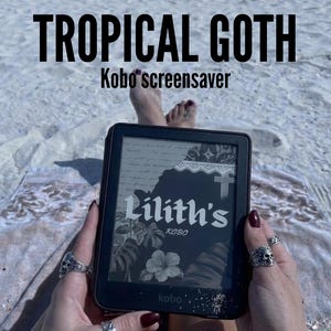 Écran de veille Kobo gothique tropical, fond d'écran gothique Kobo Clara, écran de veille tropical, fond d'écran esthétique sombre pour liseuse