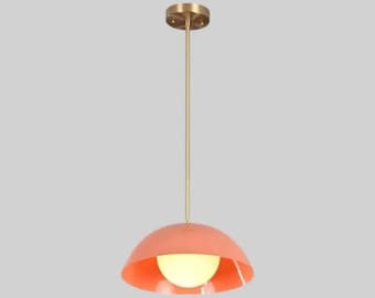Lampadario Sputnik realizzato a mano: lampada da soffitto in ottone in stile Mid-Century Modern.
