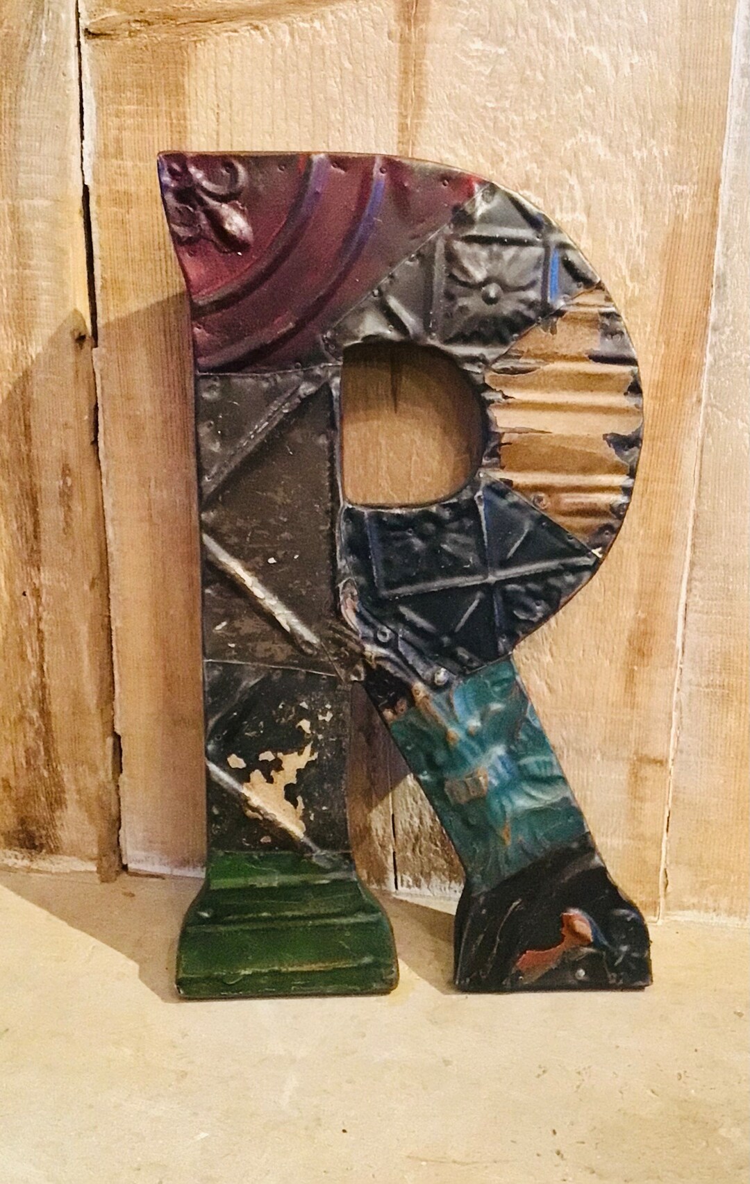 Gable Decorative Letter R Letter R Designed With Antique Tin Ceiling Tile - Etsy