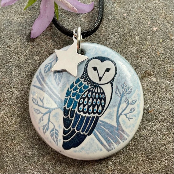 Barn owl necklace deals