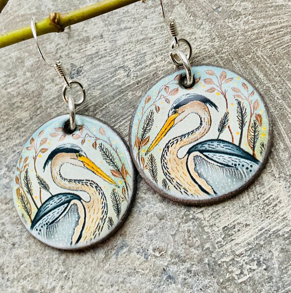 Handmade ceramic earrings sale