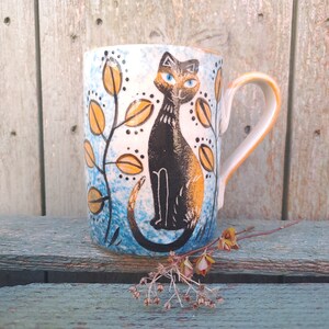 SIAMESE CAT MUG Handmade Pottery Cat Mug Cat Mug Stoneware Mug Handmade In Wales image 2