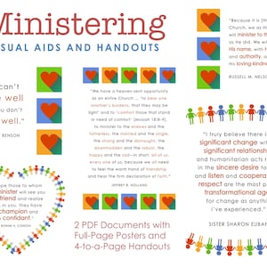 LDS Ministering Quotes - Handouts - Visual Aids - Relief Society - General Conference