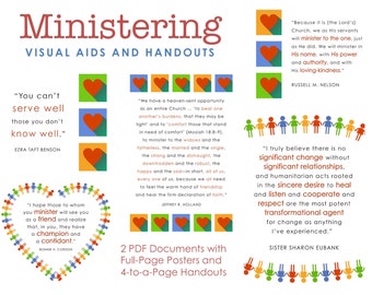 LDS Ministering Quotes - Handouts - Visual Aids - Relief Society - General Conference