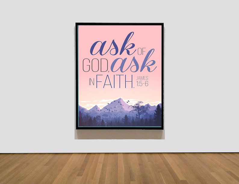 LDS Youth Theme 2017 Printable Ask of God Ask in Faith Poster | Etsy