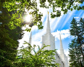 Portland LDS Temple Photograph - Digital Download - Printable