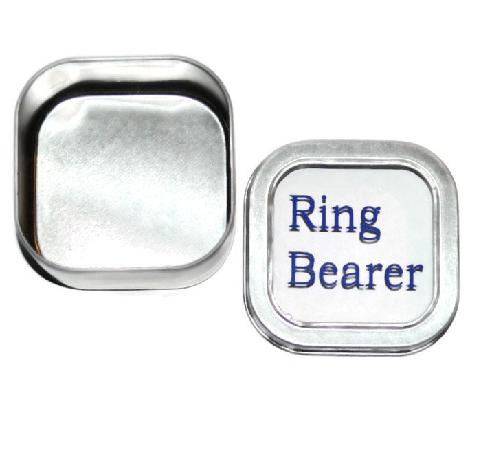 Personalized Tin Box Tin Jewelry Box Ring Bearer Gift Knick Etsy