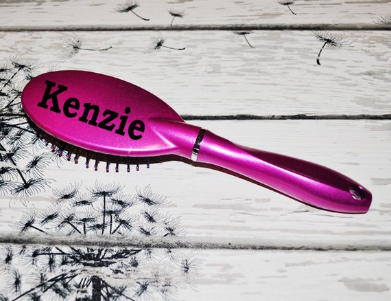 Personalized Brush, Monogrammed Brush, Bright Pink/Purple Brush, Hair Brush With Name Added Il_570xn